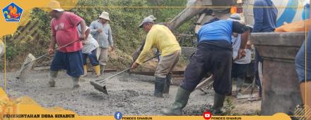 Kegiatan Betonisasi Jalan Pura Agung Menasa